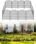 48in extra tall garden fence, 10-panel metal animal, main product view