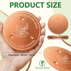 Factee 2PCS Bird Bath Copper Disk – 0.6mm Thick 99.9% Pure Copper Cleaning Disk, Helps Maintain Cleaner-Looking Water, All-Season Use for Outdoor Bird Baths, Bowls, Bird Bath Solar & Fountains