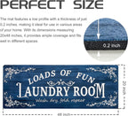 Lansny 20''x48'' Laundry Room Rug Non Slip Waterproof Laundry Mat | Navy Blue;Laundry Room Runner Rug;Farmhouse Laundry rug for Bathroom Washroom Mudroom Floor Decor;4ft Runner Rug Non Skid