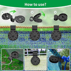 Heavy Duty Round Shade Cloth Clips 100Pcs - Plastic Garden Net Clamps for Shade Cloth for Garden, Tarp Clips Heavy Duty, Anti Bird Netting, Sun Shade Sail, Windproof Awning Clamp