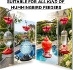 Ant Moat for Hummingbird and Oriole Feeder, (5 OZ, 4 Pack) | Large Capacity Umbrella Hummngbird Feeder Parts Hanging Ant Guard( 3.94 inch / 100 mm in diameter), Feeder Accessory Hooks