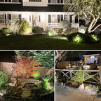 SUNVIE 12W Low Voltage Landscape Lighting Landscaping Lights with Connectors Outdoor LED Landscape Light 3000K Waterproof Tree Flag Lights Low Voltage Lighting with Stand for Garden Yard Path, 16 Pack