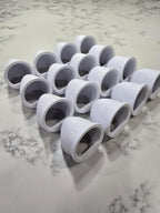The Original Quail Feed Saver Port 1.5inch No Waste DIY Feed Ports for Coturnix Quail 3D Printed Made in USA 16ct White Color