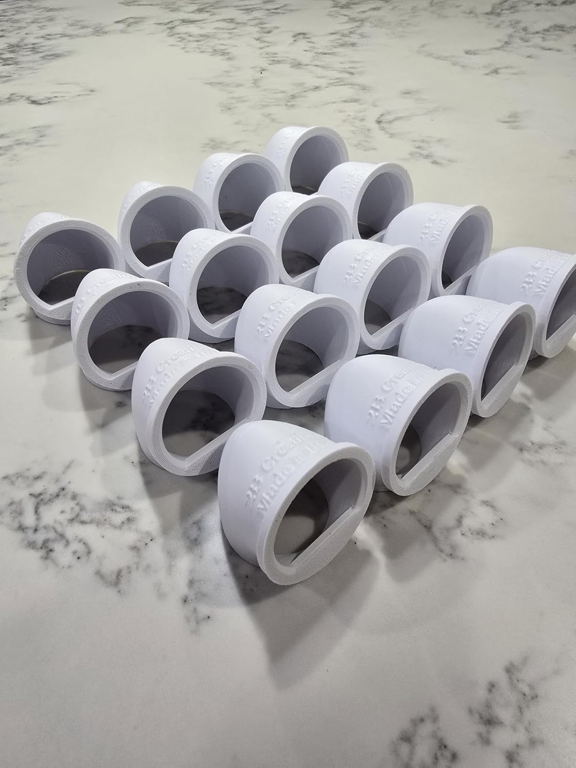 The Original Quail Feed Saver Port 1.5inch No Waste DIY Feed Ports for Coturnix Quail 3D Printed Made in USA 16ct White Color