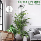 Grow Lights for Indoor Plants Full Spectrum, 80 LEDs 3 Colors Grow Light, 65in Large Plant Lights for Indoor Growing with 360°Gooseneck, 6/12/16H Timer, 5 Brightness, Height Adjustable, Black | 65in Plant Lights for Indoor Growing with 360°Gooseneck