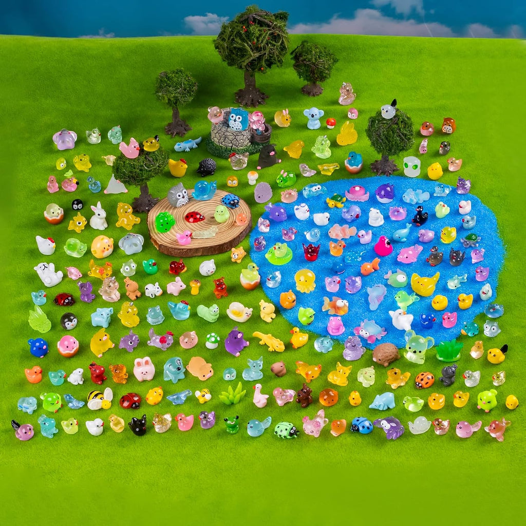 240 Pcs Mini Resin Animals Figurines Bulk,240 Styles Tiny Animals Variety Pack for Fairy Garden Landscape,Hide Crafts Decor