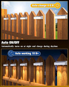 Solar Fence Lights 12 Pack, 50 Lumens Outdoor Fence Solar Lights with 12 Modes RGB Color Glow LED Solar Lights Outdoor Waterproof for Patio, Backyard, Deck, Fence, Railing.（White Shell）