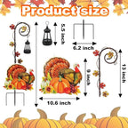 Turkey Garden Metal Stake with Solar Light, Outdoor Solar lamp Decoration, Turkey Solar Lantern for Outdoor Garden Lawn Patio