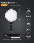 LED Barn Light, 150W 20000LM Yard Area Lights Dusk to Dawn Outdoor Lighting with Photocell 3000K Warm White Adjustable Angle IP66 Waterproof Street Lights for Security/Farmhouse/Garage