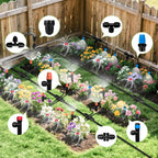 260ft drip irrigation system for garden with 40, close-up detail