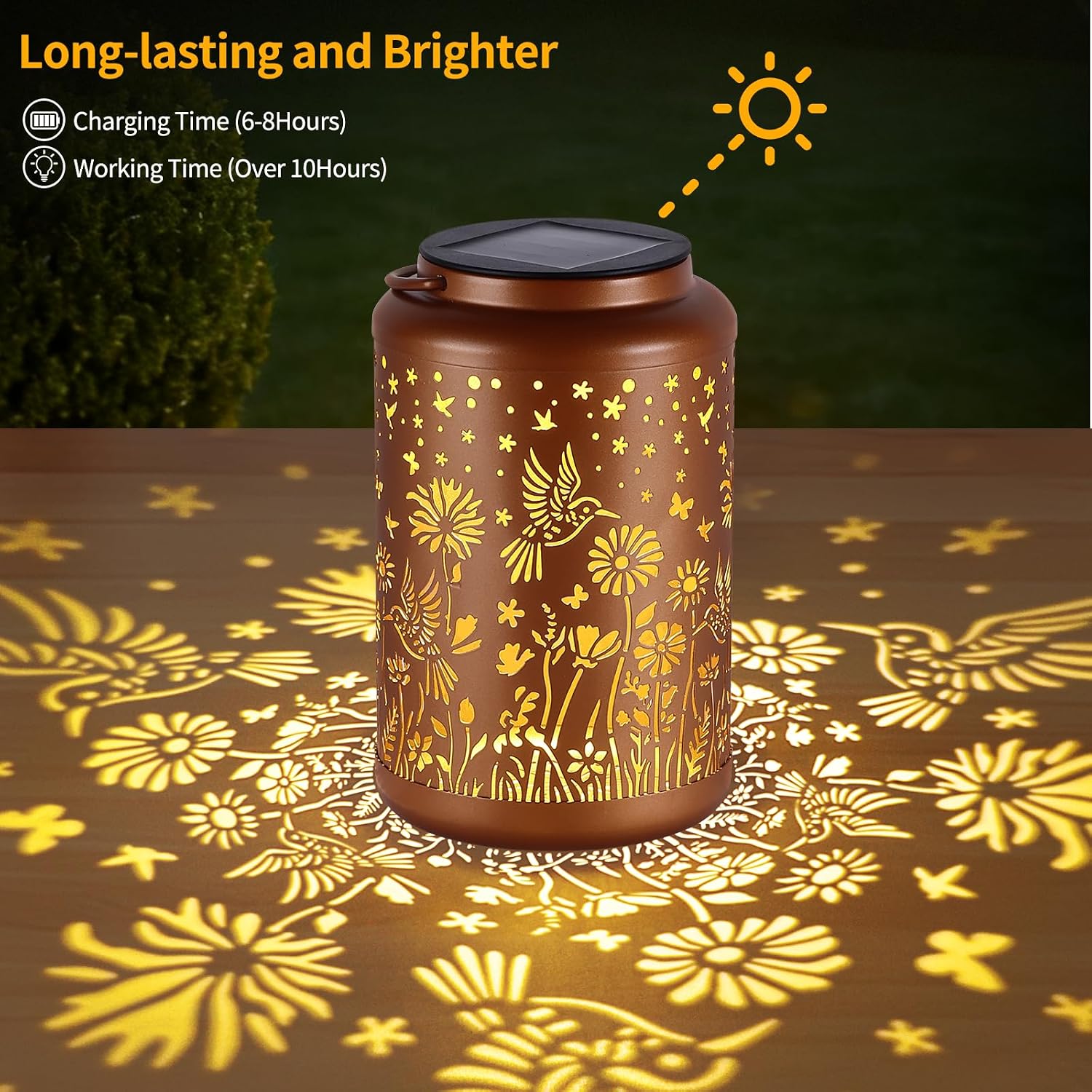 Solar Lanterns Outdoor Waterproof Hummingbird, Solar Garden Lights | Solar Lights Outdoor, Outdoor Lights, Garden Decor, Patio Decor, Backyard Decor, Birthday Gifts for Women Mom Grandma