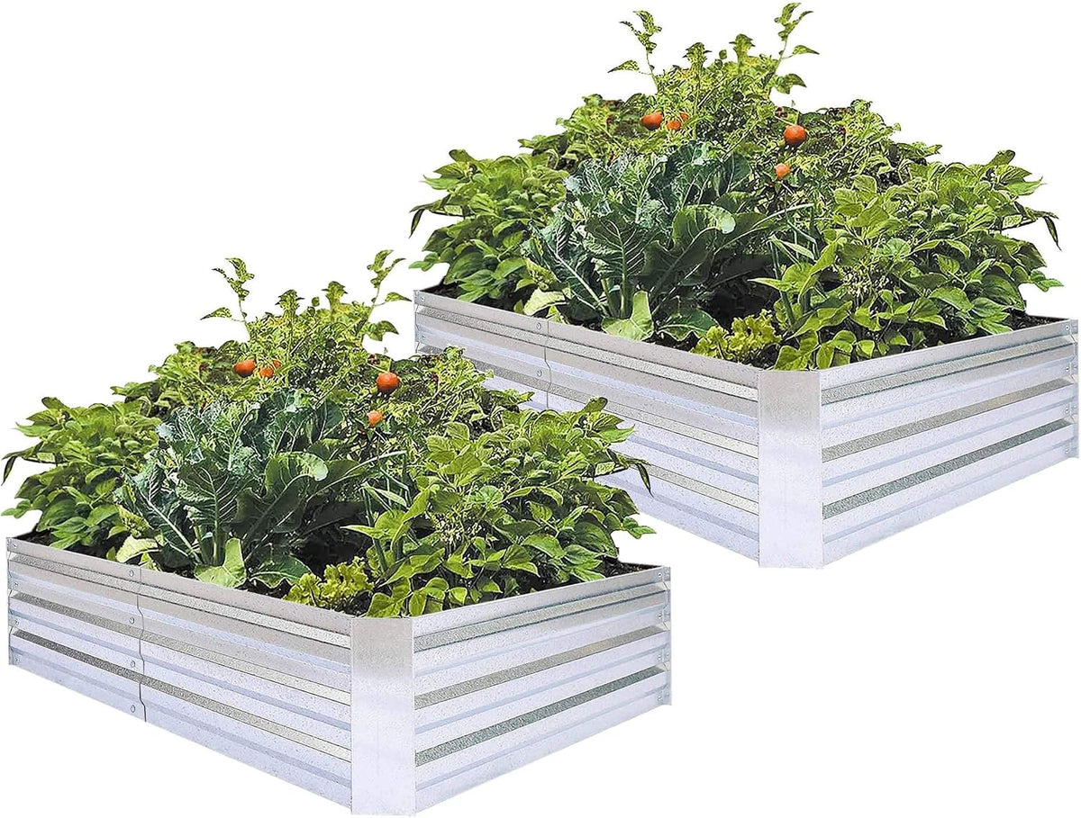 galvanized raised garden bed 6x3x1ft 2-pack, main product view