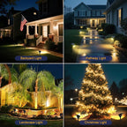 T-SUN Solar Lights Outdoor Waterproof IP65, 12 Pack LED Solar Spot Lights Color Changing IP65 Waterproof Smart Auto On/Off for Outside Landscape Garden Yard Lawn Pathway Patio Driveway