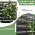 Casaphoria Metal Privacy Screen Outdoor, 60" H x 30" W Freestanding Decorative Privacy Screen for Patio Deck Balcony Garden with Stable Base, Black-Louvered