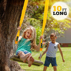 Safe Tree Swing Hanging Kit (Set of 2) - 10ft Long Straps with Two Alloy Carabiners and 2200 Lb Breaking Strength - Easy & Fast Installation for All Types of Swings and Children