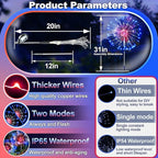 Anordsem Solar Lights Outdoor Waterproof: Garden Light Solar Powered for Yard Outside - LED Sparkler Fireworks Colorful Lighting Patio Decor 6 Pack - Gardening Gifts for Women Men Gardener