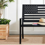 best choice products outdoor bench 2-person steel indoor/outdoor, close-up detail