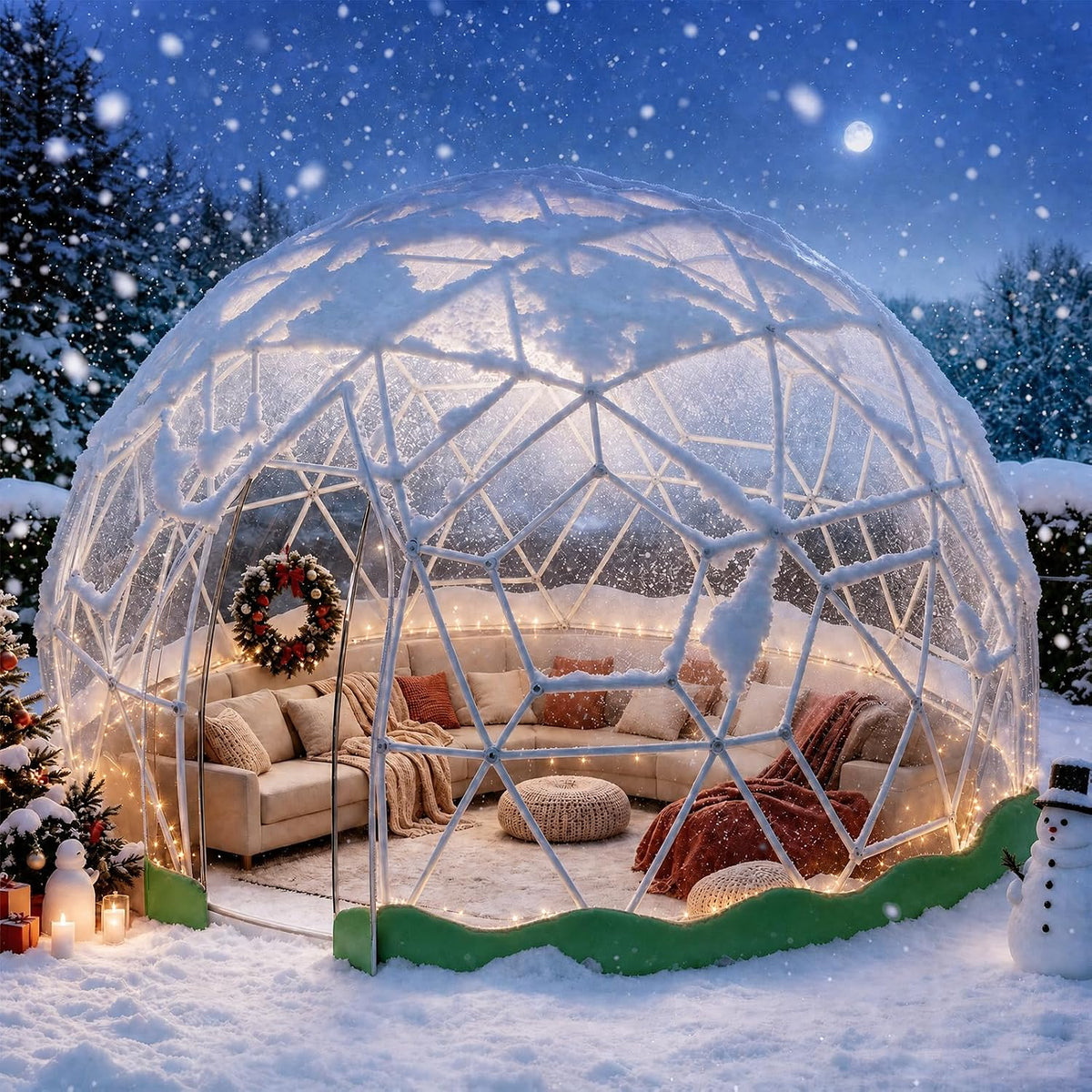 10.5ft garden dome tent, geodesic dome greenhouse with, main product view