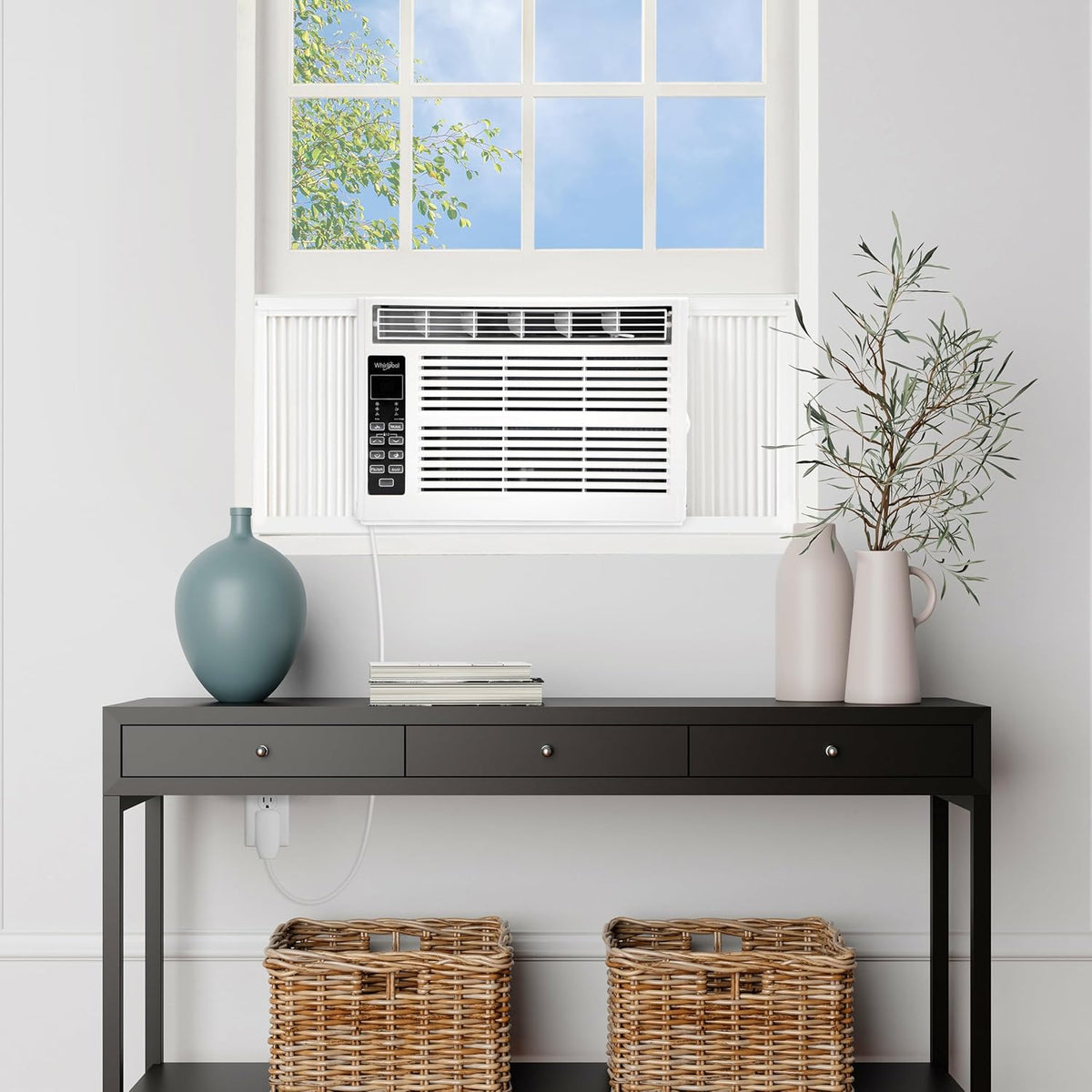 whirlpool 6,000 btu window air conditioner with dehumidifier, view 11
