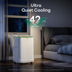 zafro smart inverter portable air conditioners, 14000 btu showing dimensions