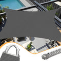 20' x 20' dark grey rectangle sun shade, main product view