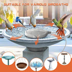 Daoeny Bird Bath Heater, 120W Bird Bath Heaters for Outdoors in Winter, Birdbath Water Heater Full-Covered Aluminum, Heated Bird Bath Pond Deicer Thermostatically Control for Patio Yard Farm (White)