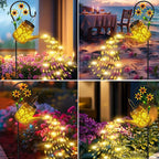 Christmas Gifts Solar Solar Lanterns Garden Decor Sunflower Lights, Large Hanging Lantern with Shepherd Hook, Waterproof Outdoor Decor for Landscape Pathway Yard, Gifts for Mom Women Mothers Day