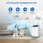 inverter 16000 btu portable air conditioner, 3 in, package contents