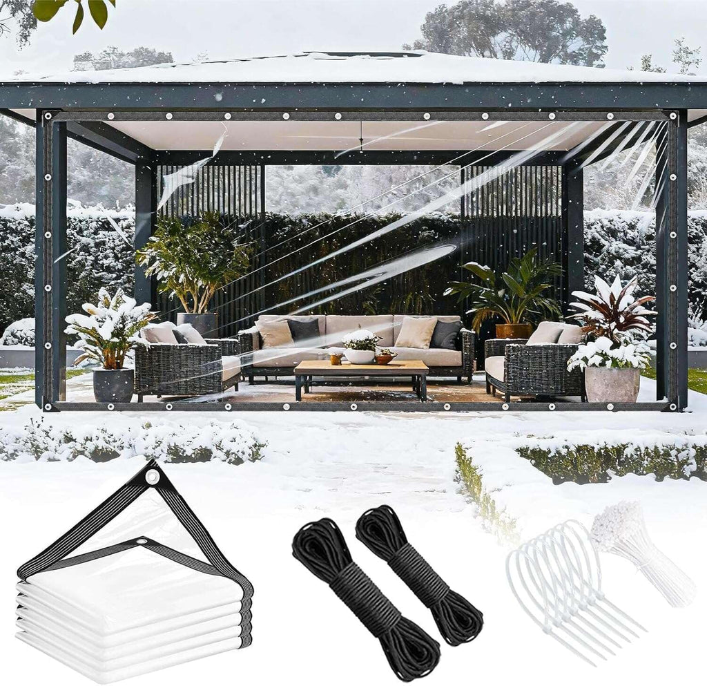 clear tarps heavy duty waterproof 7x14ft clear tarp, main product view