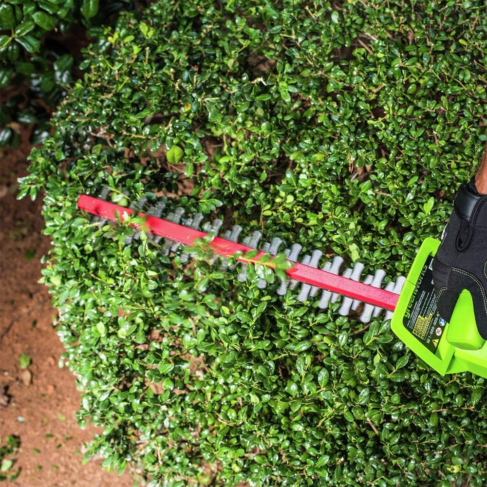 Greenworks 24V 22" Cordless Hedge Trimmer, 2.0Ah Battery and Charger Included