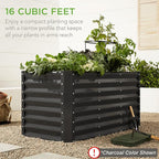 Best Choice Products 4x2x2ft Outdoor Metal Raised Garden Bed, Deep Root Planter Box for Vegetables, Flowers, Herbs, and Succulents w/ 119 Gallon Capacity - Terracotta