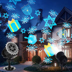 Hanukkah Projector Light with 1 Film Slides | Rotating LED Projection Light, Ip65 Waterproof, movement Projection Lamp, Outdoor Reflectors Waterproof Landscape Decorative