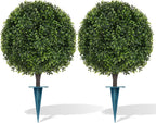 grooy 2 pack artificial boxwood topiary ball trees, main product view