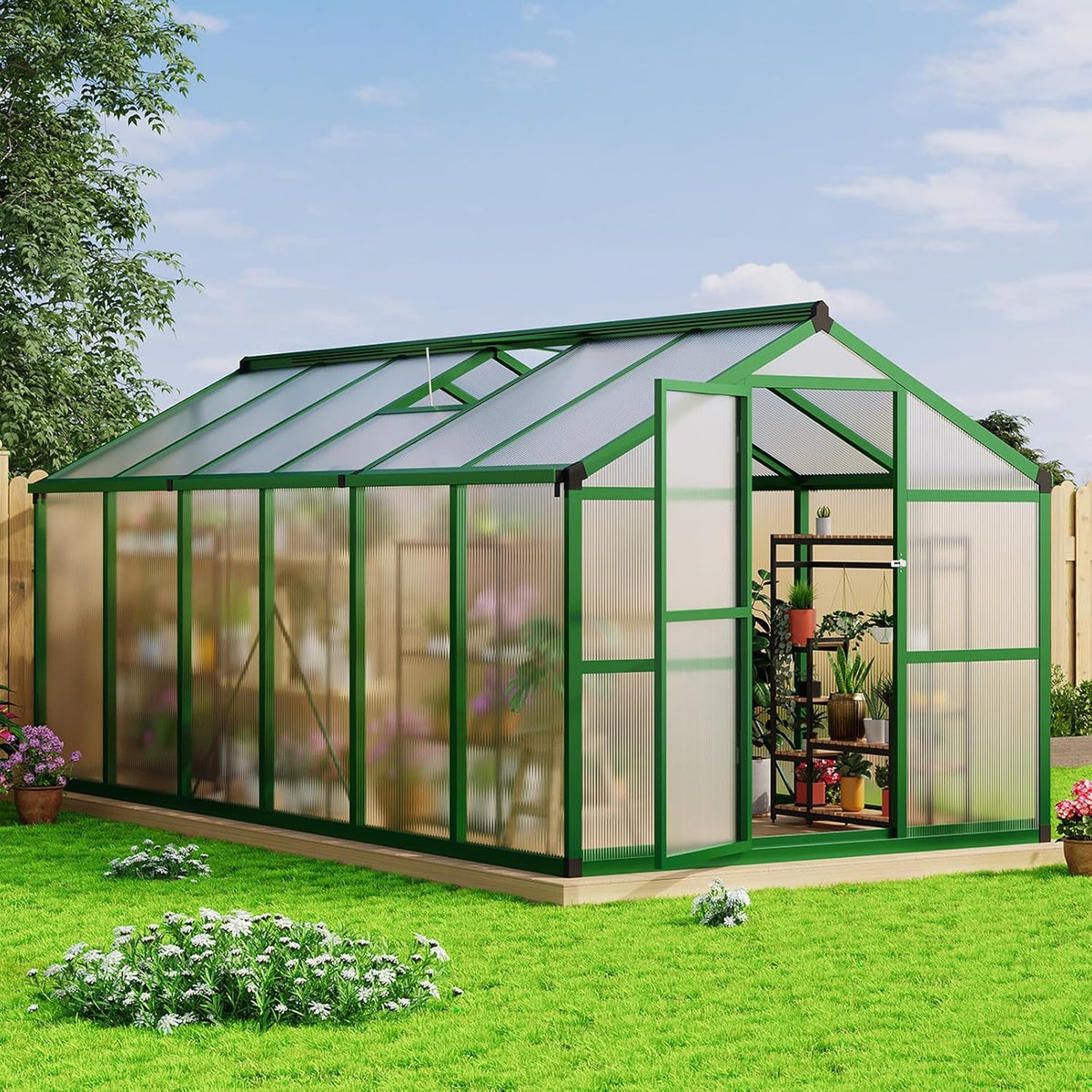 8x12 ft greenhouse - large aluminum greenhouses for, main product view