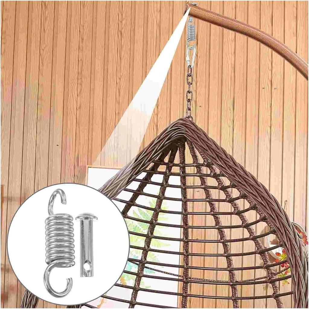 Hammock Chair Spring 16Mm 70Mm Pin 6 5Mm 34Mm 130Mm Spring Swing Hanger Hook Extension Kit For Chair Egg Porch Suspension Hooks Hammock