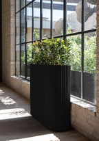 Veradek Demi Series Span Planter for Front Porch, Patio, Backyard | Durable Plastic-Stone Composite Material | Modern Décor for Shrubs, Flowers