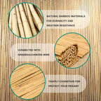 natural bamboo fence 3ft h x 8ft l, close-up detail