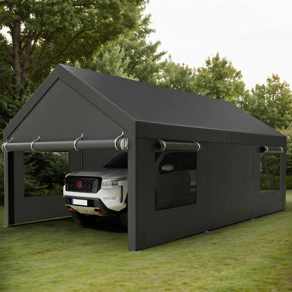 shintenchi carport 10' x 20' heavy duty portable, main product view