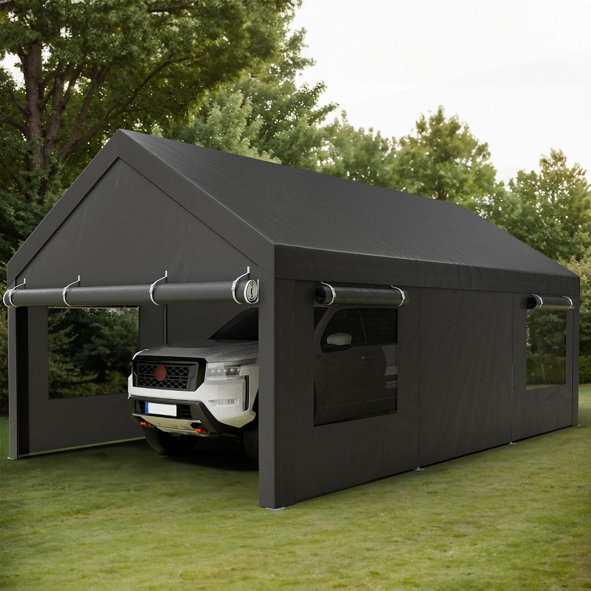 shintenchi carport 10' x 20' heavy duty portable, main product view