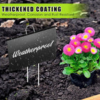 landhoow 50 pcs large plant marker, 6'' x, close-up detail
