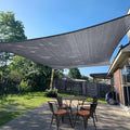SUNLAX Sun Shade Sail 7' x 9' Dark Grey Rectangle Canopy Sail Shade Cover UV Block Permeable Sunshade Outdoor for Patio Backyard Deck Pergola (We Make Custom Size)