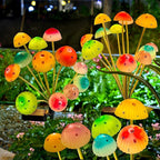 Solar Garden Lights Decorative,2 Pack 24LED Solar Powered Mushroom Lights Outdoor, Gifts for Women Birthday Mothers Day, Mushroom Flower Light Yard Decor Outside Waterproof for Lawn Porch Patio