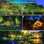LED Landscape Lights,5W 120V AC Outdoor Pathway Garden Yard Spotlight,IP65 Waterproof Garden Flood Light,Outdoor Spotlight with Stake,UL Cord 5-ft with Plug (Pack of 1, Daylight White)