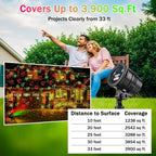 Christmas Laser Projector Lights Outdoor, Garden Laser Landscape Light with 5 Christmas Patterns & Red/Green Stars, IP65 Waterproof and Cold-Resistant, Aluminum Alloy Body
