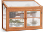 mcombo wooden cold frame garden greenhouse flower planter, main product view