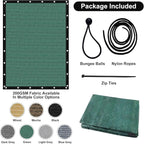 Artpuch 90% Sun Shade Cloth, 12 x 16 FT Pergola Shade Cover Canopy with Grommets, Sun Screen Fabric Tarp for Patio, Outdoor, Garden, Backyard, Green