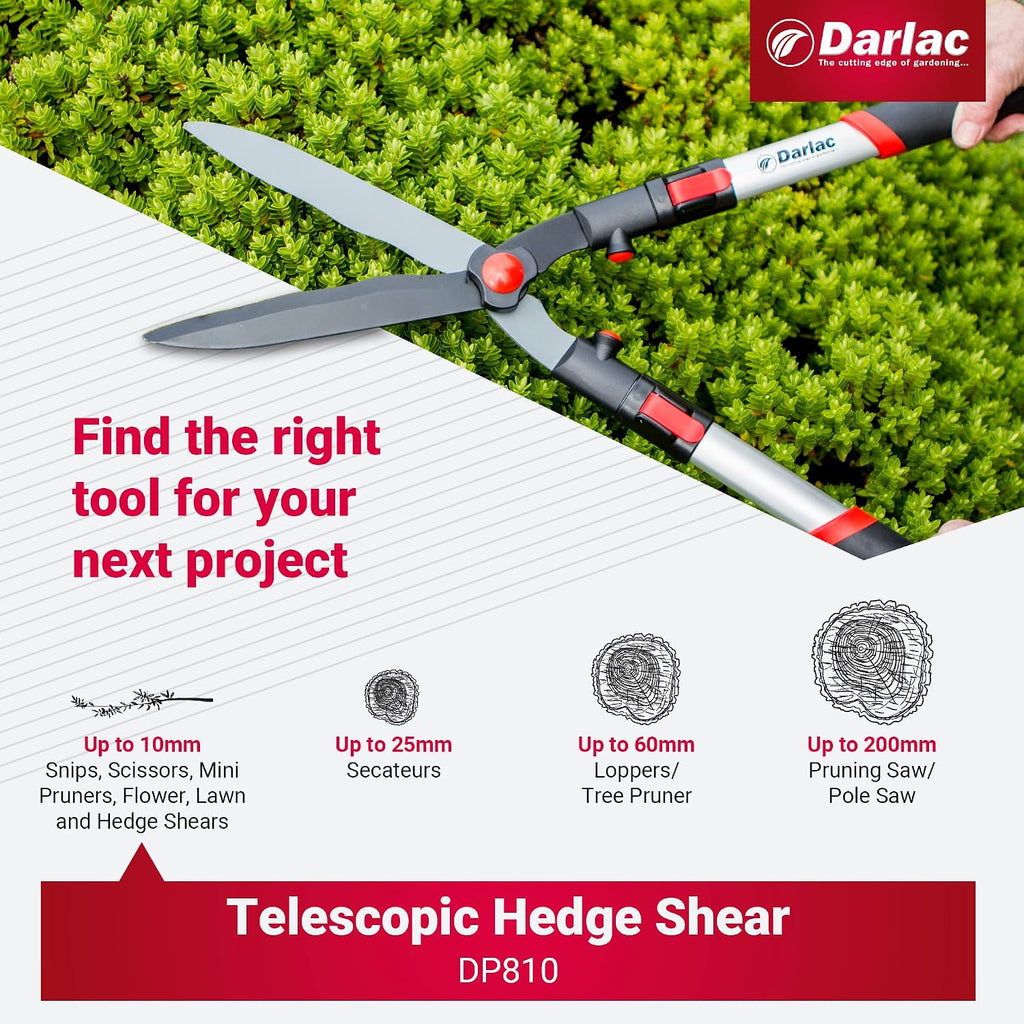 Darlac Flip-Lock Telescopic Hedge Shear