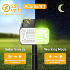 Solar Color Changing Spot Lights Outdoor Waterproof IP65, [4 Pack/32 LED/7 Modes] 2-in-1 Landscape Spotlights, Auto On/Off High Lumens Solar Spot Lights for Outside Yard Garden Pathway Walkway