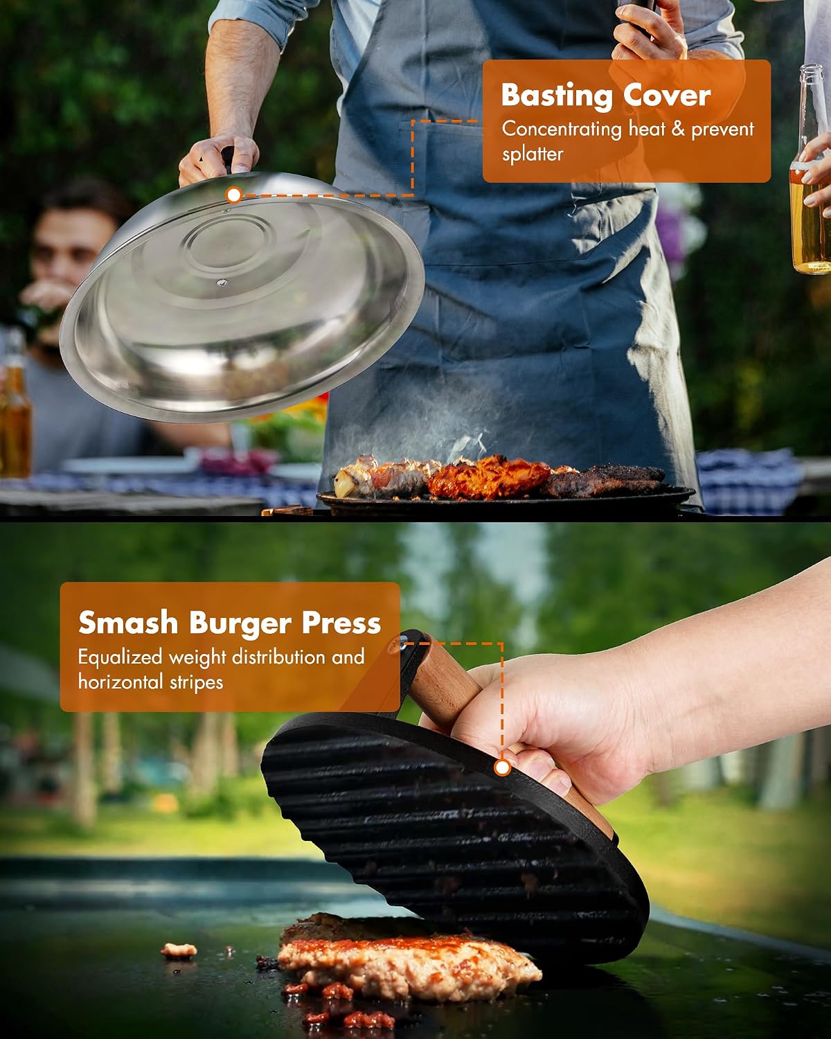 Griddle Accessories Kit - 36PCS Flat Top Grill Accessories for Blackstone and Camp Chef Metal Spatula Tools Set with Burger Press Scraper Tongs Carry Bag for Outdoor Grilling BBQ Cooking