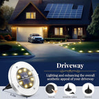 SOLPEX Solar Ground Lights, 16 Pack Solar Lights Outdoor Waterproof, 8 LED Solar Powered Landscape Lighting for Garden Yard Patio Pathway Driveway Walkway (Warm White)